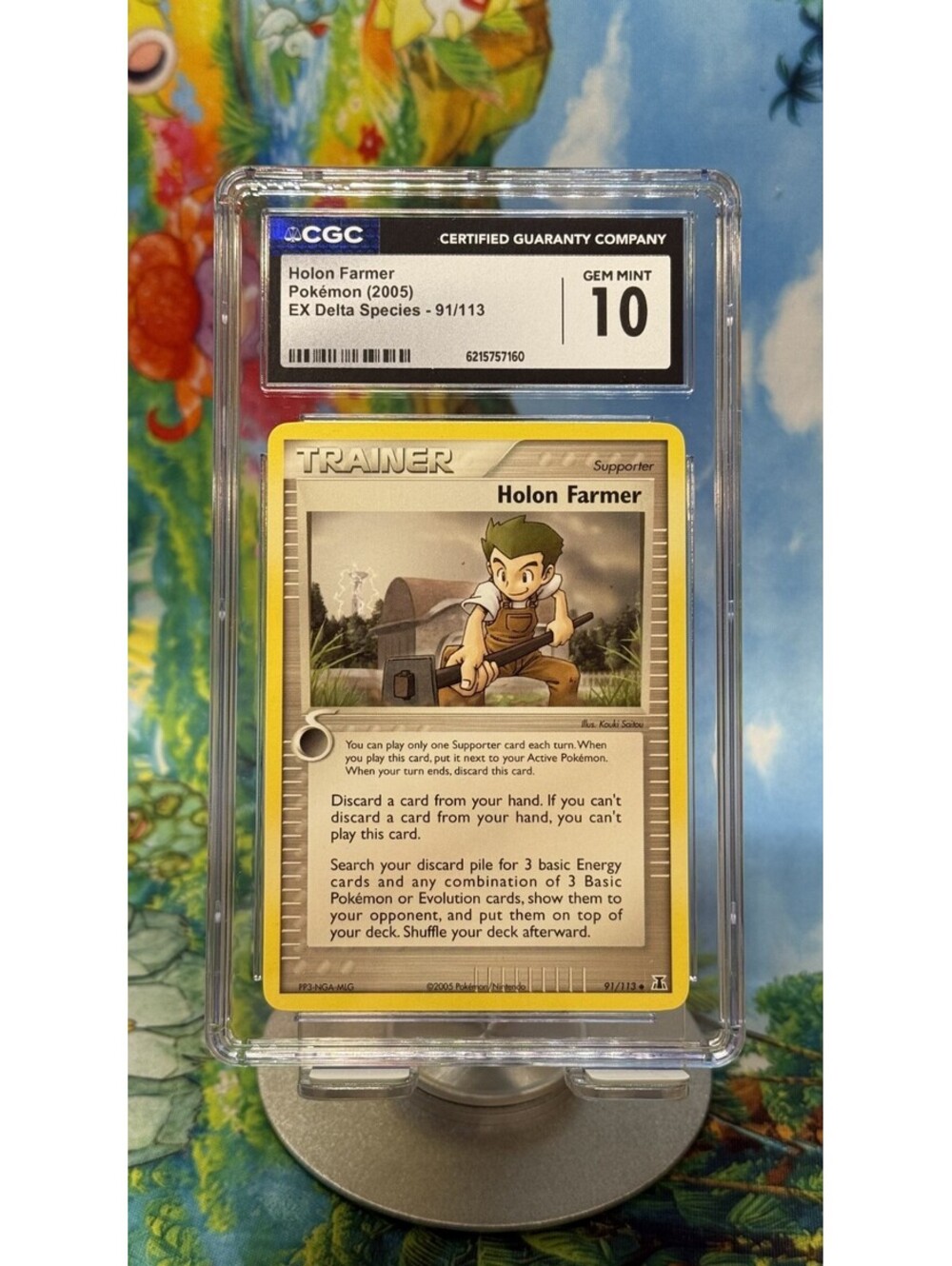 Holon Farmer Pokémon EX Delta Species 91/113 2005 CGC 10